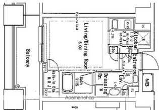 1Rの間取り画像