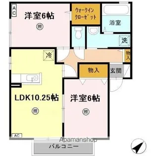 コーポラスヒロ F【2階】の間取り