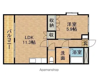 フラワーハイツⅡ【2階】の間取り