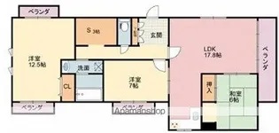 カンフォートやすむろ【3階】の間取り