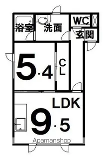 PEACE(ピース)【202号室】の間取り