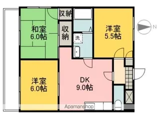 サザンキャッスル大野【301号室】の間取り