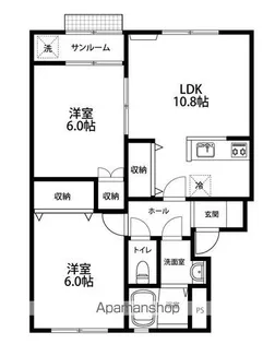 ハイツリベルタ【103号室】の間取り