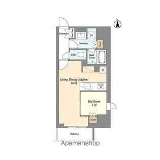 LASANTE 上野【4階】の間取り