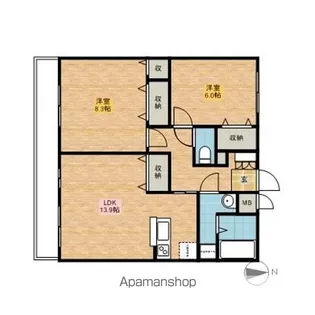 エクセレントハイツ【202号室】の間取り