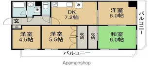 エスパシオ大町Ⅱ【5階】の間取り