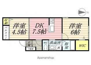 カーサフィオーレ奉還町【1階】の間取り