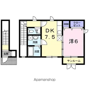 ル・シェモア【2階】の間取り