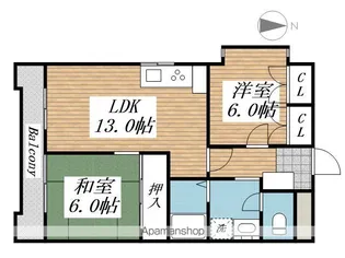 福岡県北九州市八幡西区瀬板2丁目【マンション】の間取り