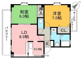 フォブール横浜【3階】の間取り