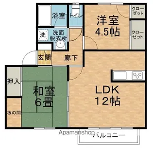 サンコリーナ穂高A【2階】の間取り