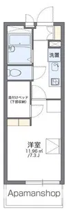 レオパレスやまもも【1階】の間取り