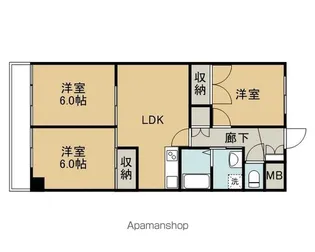 ライブタウン宝来【8階】の間取り