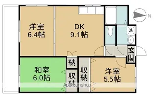 サンモール壱番館【2階】の間取り