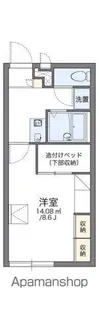 レオパレスNAKASHIMA【106号室】の間取り