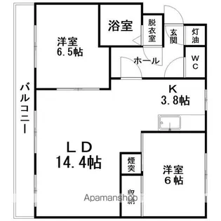 駒場ハイツ【1階】の間取り