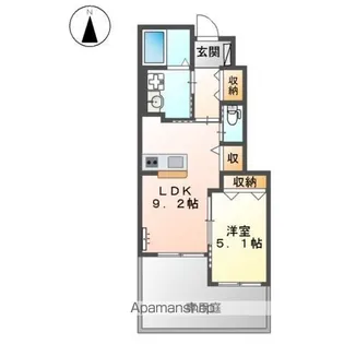カレラB【1階】の間取り