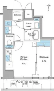 ルフォンリヴェント清澄白河【5階】の間取り