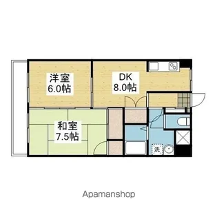 聖和ハイツ 東棟【1階】の間取り