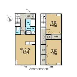 ベルシティ富田【E号室】の間取り
