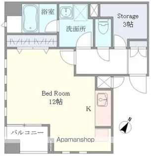 ベルメゾン幡ヶ谷【1階】の間取り