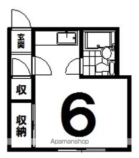 1Rの間取り画像