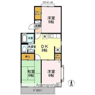 セジュールU【2階】の間取り