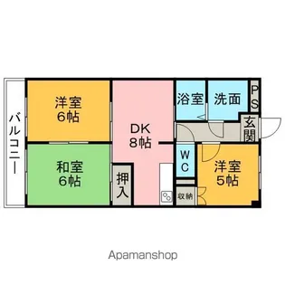 エステートKATO2【403号室】の間取り