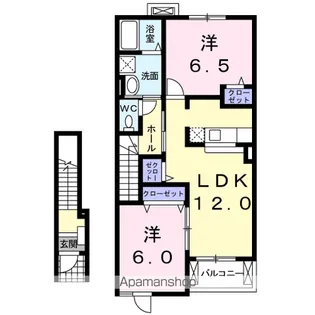 プラシードA【2階】の間取り