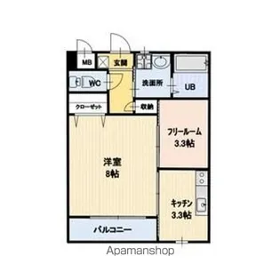 TOI ET MOI【105号室】の間取り