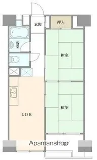 コーポパシフィック立町【10階】の間取り