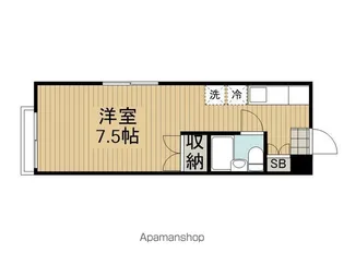 ベルシオン広川【106号室】の間取り