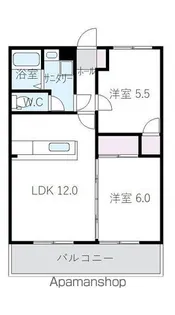 コーポ幸【201号室】の間取り