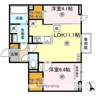 DーKISARIA WIII【1階】の間取り