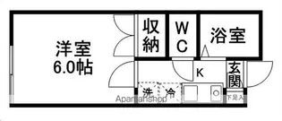 ヴィレッジ旭ケ丘【104号室】の間取り