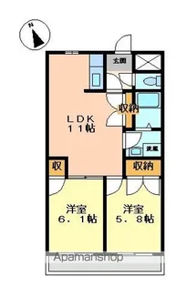 セントラルハイツⅡ【2階】の間取り