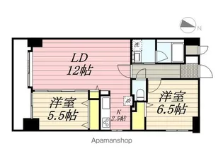 ラディア近代美術館前【6階】の間取り