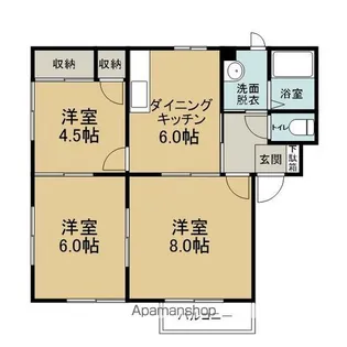 サンコーポムA棟【101号室】の間取り