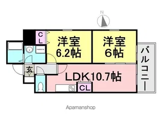 パークフラッツ尼崎【10階】の間取り