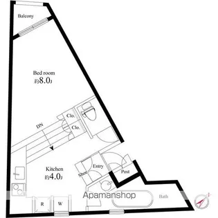 東京都中野区中央4丁目【マンション】の間取り