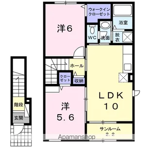 ノース・カームリー【2階】の間取り