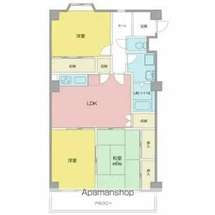 VILLA上小田井壱番館【205号室】の間取り