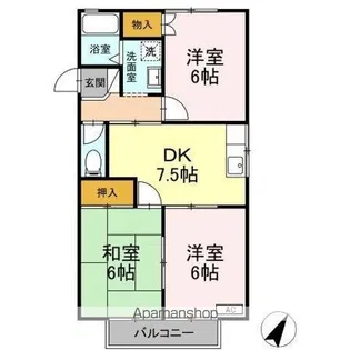 アルシェ B【2階】の間取り