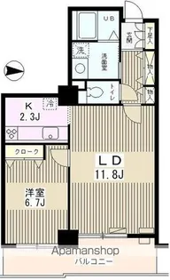 エルアージュ小石川B棟【19階】の間取り