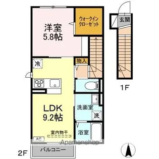 ラブリエSUN II【2階】の間取り