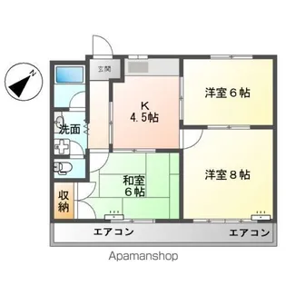 サンパレス尾崎【202号室】の間取り