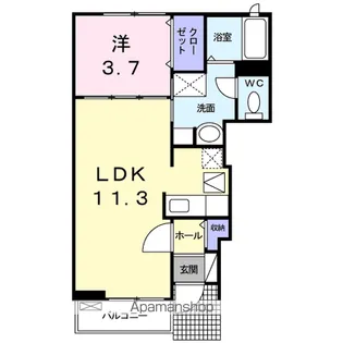 ピーノ フォリア【1階】の間取り