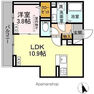 DーRESIDENCE曙町1丁目【3階】の間取り