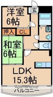 エスポワール聖蹟【202号室】の間取り