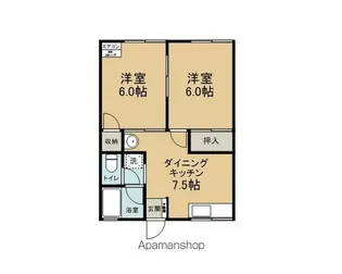 シティハイムローズ【202号室】の間取り